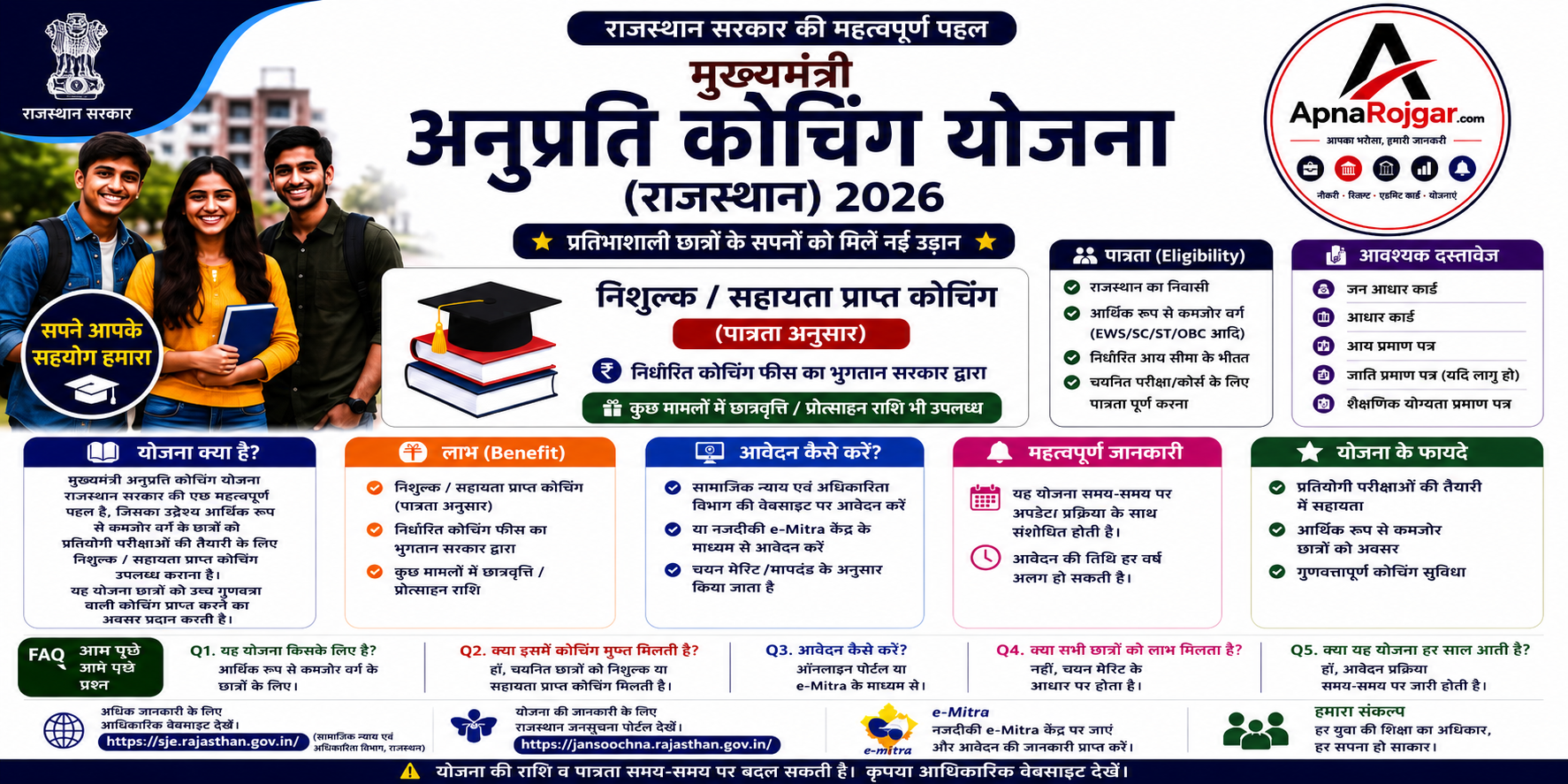 ✨ मुख्यमंत्री अनुप्रति कोचिंग योजना 2026